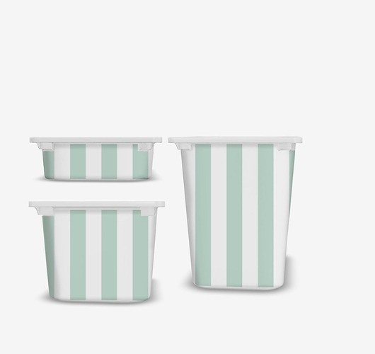 naklejki ścienne do pokoju dziecka Naklejka na pojemniki Trofast Ikea pasy naklejki w paski