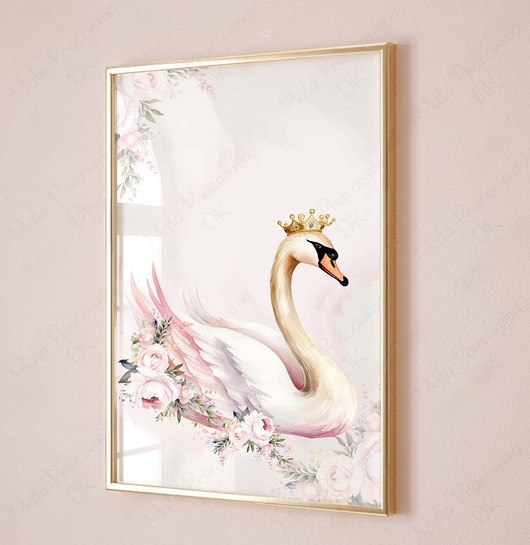 obrazy i plakaty do pokoju dziecięcego Plakat, obrazek  łabędź Balerina, baletnica nr.10