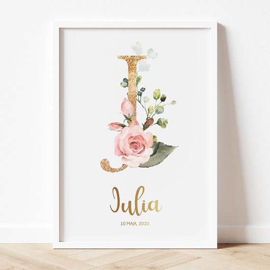 obrazy i plakaty do pokoju dziecięcego Plakat Personalizowany - Metryczka P454