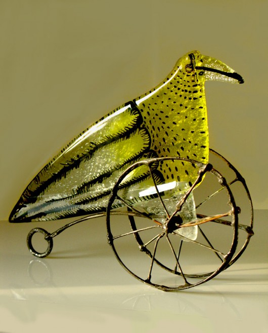 Ptak GŁUPTAK Borowska Glass Design