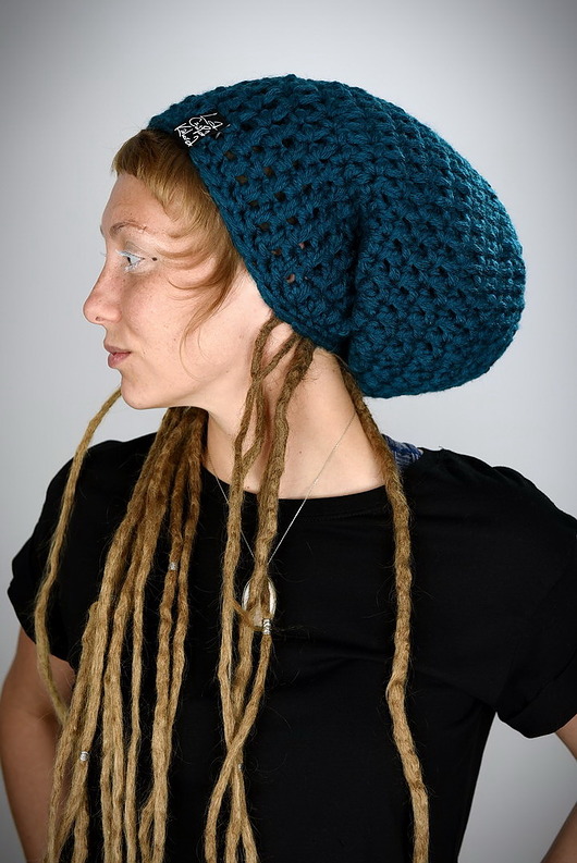 czapki damskie DreadLove Mono 21 - MORSKA