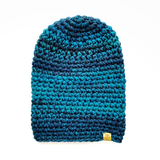 CRAZYCOLOR  czapka niebieska UNISEX sploteka