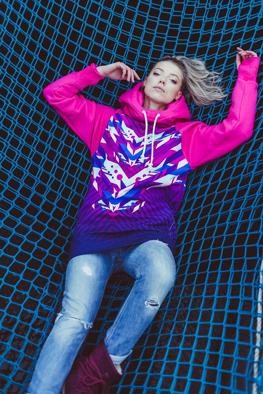 bluza z kapturem damska Bluza DISCO