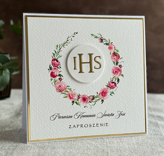 zaproszenia na komunię Zaproszenia na komunię, wzór 28E