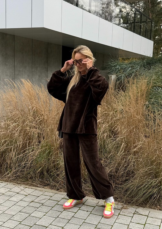 bluza z kapturem damska Bluza BIGGIE espresso