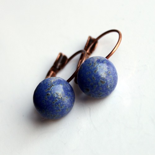 Kolczyki ceramiczne Lapis Magda Łysiak