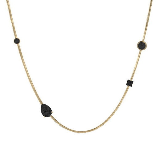 chokery Srebrny pozłacany naszyjnik choker z cyrkoniami czarne