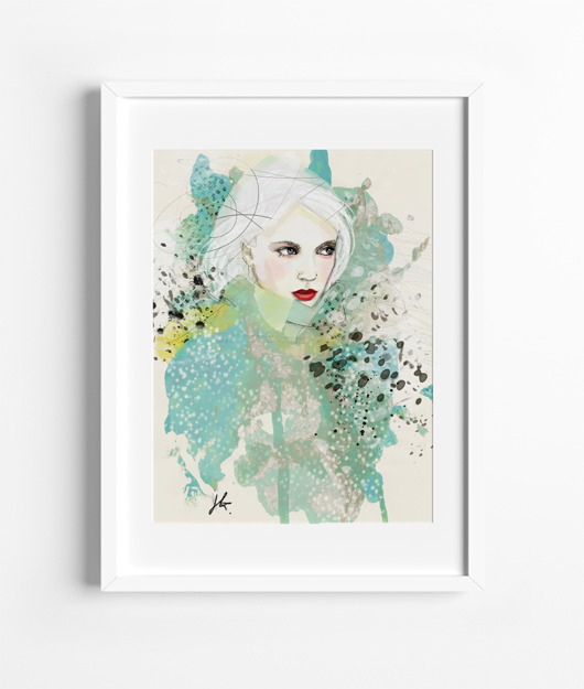 grafiki i ilustracje Green splashes