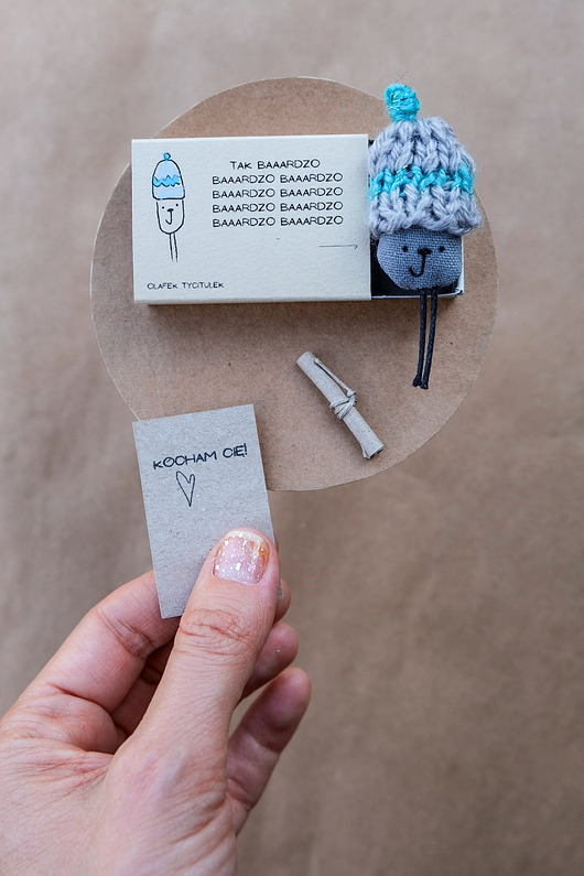 kartki scrapbooking Kocham Cię - miłosna kartka okolicznościowa Olafek tyciTulek