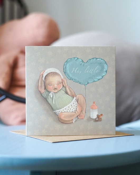 kartki okolicznościowe - wydruki Kartka na Narodziny Hi Little