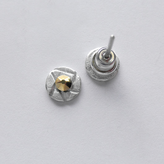 kolczyki z kamieniami Kolczyki OKRĄG