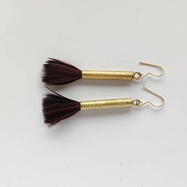 kolczyki z piórami PIÓRKO kolczyki