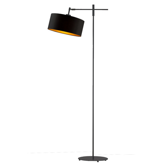 lampy podłogowe Designerska lampa stojąca z abażurem w stylu glamour MELTON GOLD