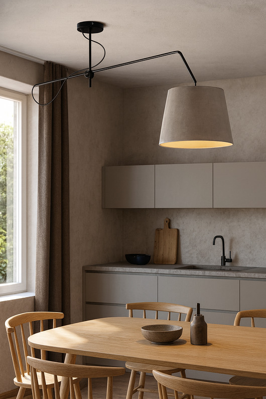 lampy wiszące Lampa wisząca na wysięgniku regulowanym OVIEDO VELUR