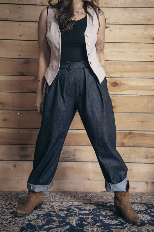 spodnie materiałowe damskie Spodnie BALLOON