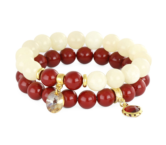 Sada 2 - Light custard yellow & bordeaux. Lavoga