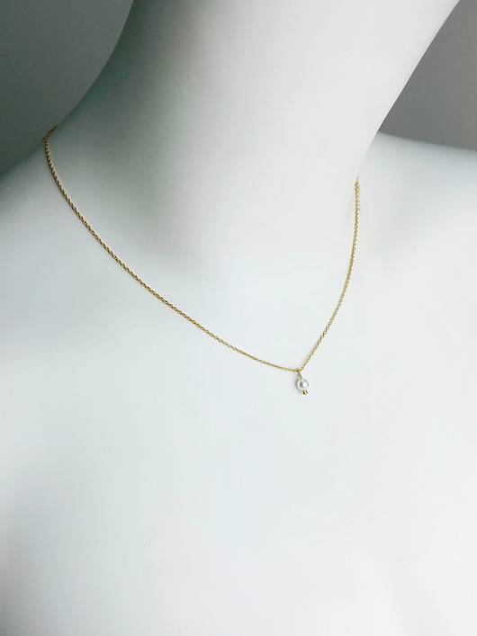 złote naszyjniki Naszyjnik z perełką Swarovski