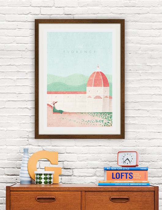 Florencja - vintage plakat 50x70 cm minimalmill