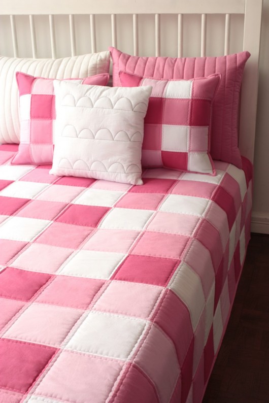 Zestaw narzuta patchwork|WANA| + 2 poszewki patchwork house