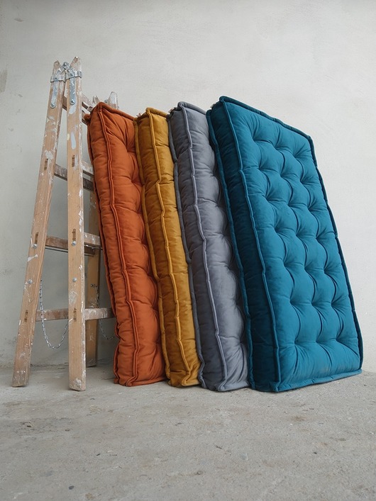 pufy do siedzenia Materac francuski Velvet Siedzisko na podłogę