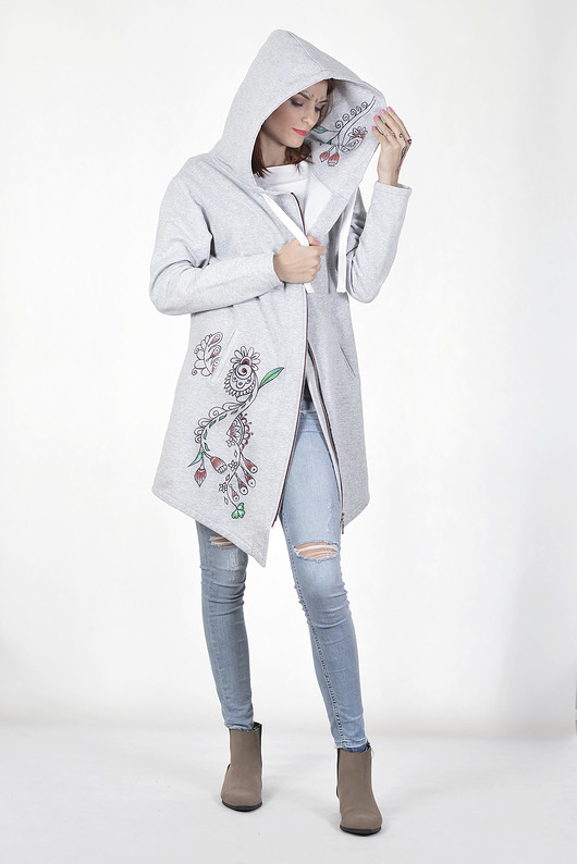 EveryDay Bluza szara ręcznie malowana  3 for U