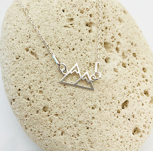 bransoletki srebrne Bransoletka z górami , góry, górski prezent