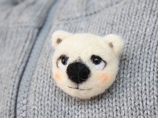 Broszka Miś Napi agaFil handicraft