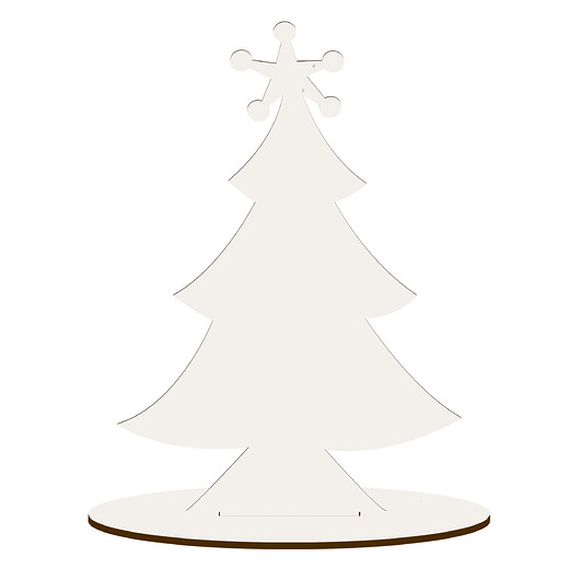 dekoracje świąteczne Drewniana Choinka Choineczka BIAŁA Figurka Stojąca dla Dzieci 10 SZT Dekor
