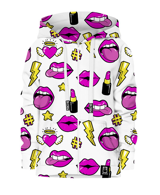 bluzy dla dziewczynki Bluza Zamek Dziewczynka DR.CROW Fashion Lips