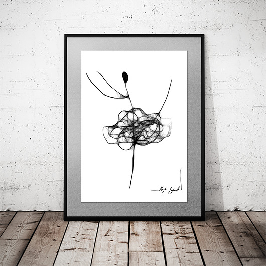 Grafika autorska 92 - z serii "minimal people" Maja Gajewska