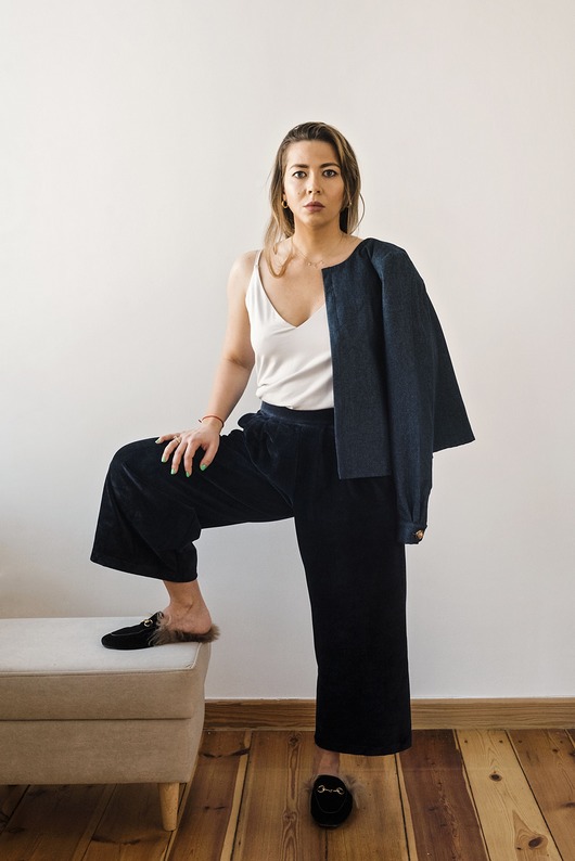 spodnie materiałowe damskie Spodnie Kuloty Sztruksowe