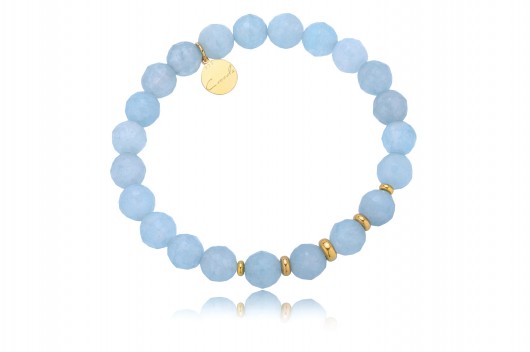 BRANSOLETKA jadeit + srebro 925 pozłacane G03b Coccola JEWELLERY
