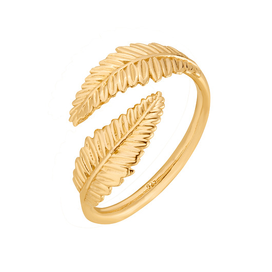 pierścionki złote Złoty pierścionek z liśćmi laurowymi