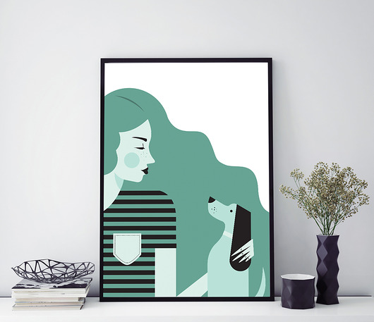 Plakat Dziewczyna i Pies LoFink