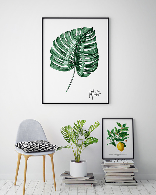 Monstera i cytryna - zestaw plakatów  HOG STUDIO