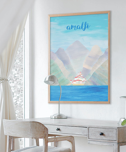 plakaty Amalfi - włoskie wybrzeże - plakat 50x70 cm