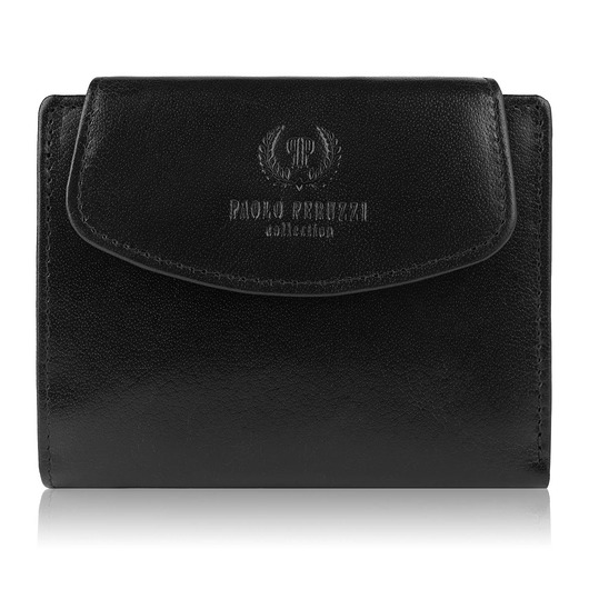 portfele damskie ELEGANCKI PORTFEL DAMSKI ZE SKÓRY RFID T-12-BL