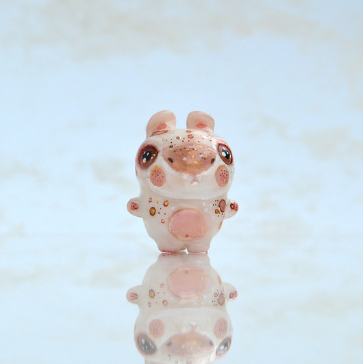 figurki i rzeźby Mały Piesek Szczeniaczek Figurka z Gliny Polimerowej