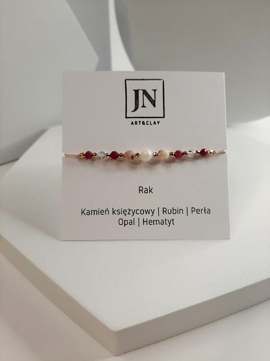bransoletki z kamieni naturalnych Bransoletka zodiakalna Rak