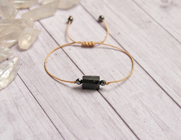 bransoletki z kamieni naturalnych Ochronna bransoletka - czarny turmalin