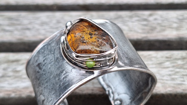 bransoletki wire wrapping Bałtyk -  bransoletka regulowana