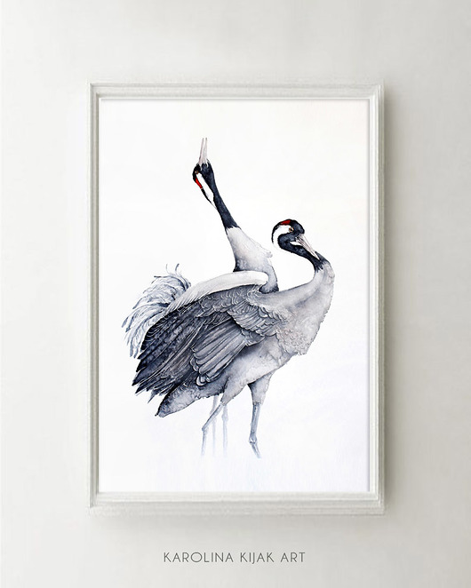Żuraw zwyczajny #3 - plakat, reprodukcja 50x70cm Karolina Kijak