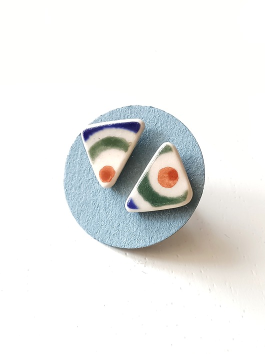 kolczyki ceramiczne Kolczyki ceramiczne Bolesławiec
