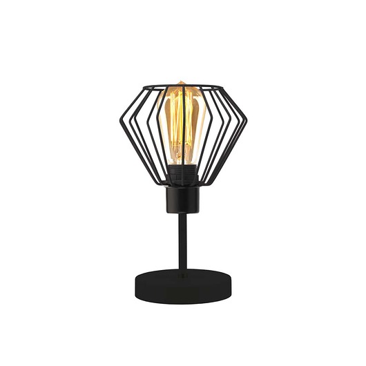 lampy stołowe Industrialna lampka stołowa do salonu z drucianym kloszem GALLE LOFT