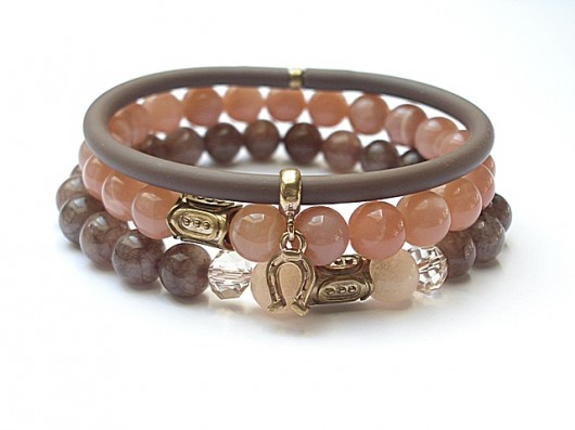 Alloys Collection - Peach and brown set /08-2014 KiKa pracownia