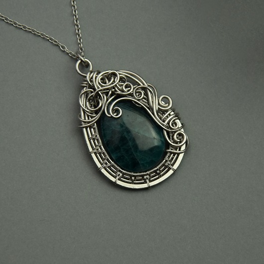 wisiory Wisior apatyt wire wrapping wisiorek