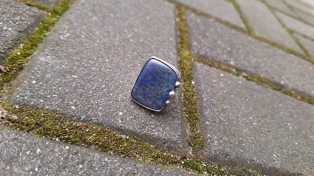 pierścionki - różne Lapis lazuli - pierścionek regulowany