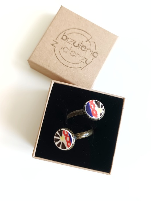 pierścionki - różne Pierścionek Bolesławiec podwójny