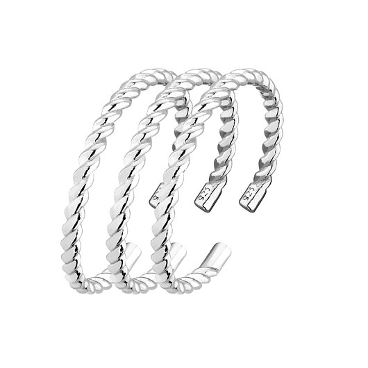 pierścionki srebrne Zestaw trzech srebrnych obrączek