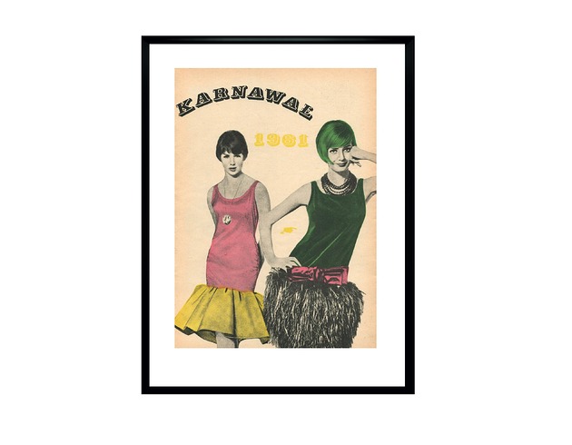plakaty Plakat Oprawione zdjęcie mody karnawałowej, 1960 r